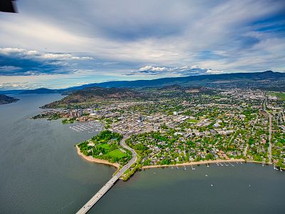 Kelowna from a helicopter